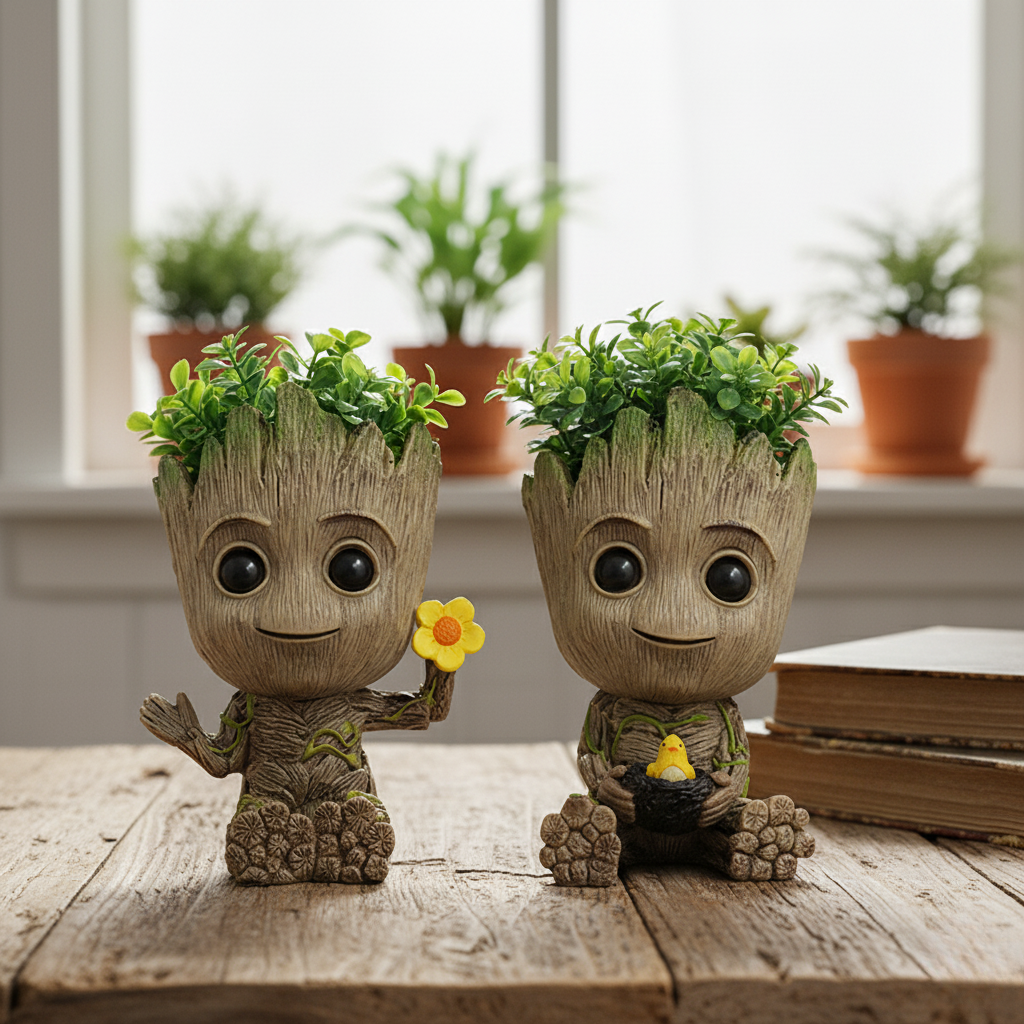 Home Decoration Crafts Miniature Model Office Desktop Display Cartoon Groot Figurines Handicrafts Decor Tree Man Ornament 5CM