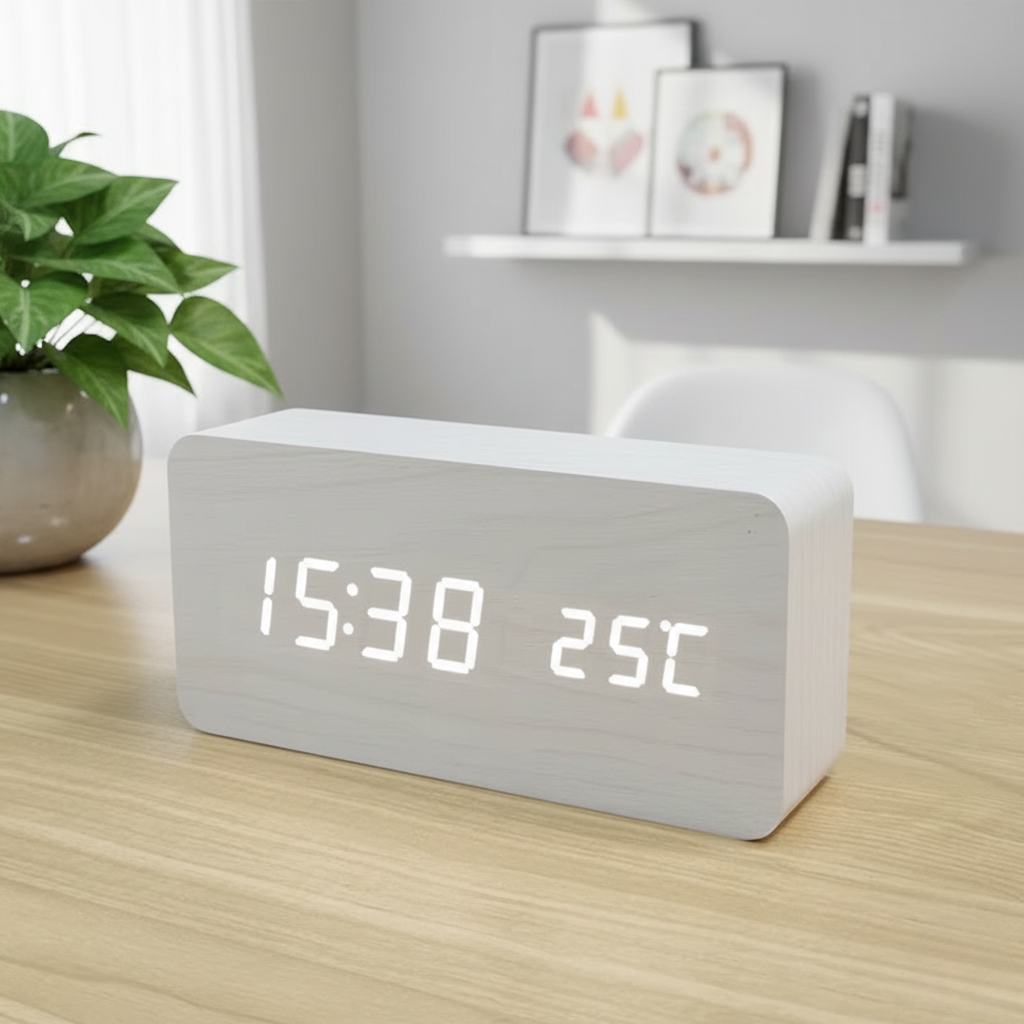 Smart Wooden Digital Clock