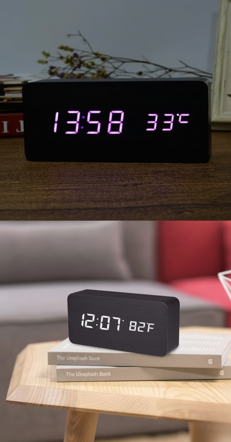 Smart Wooden Digital Clock