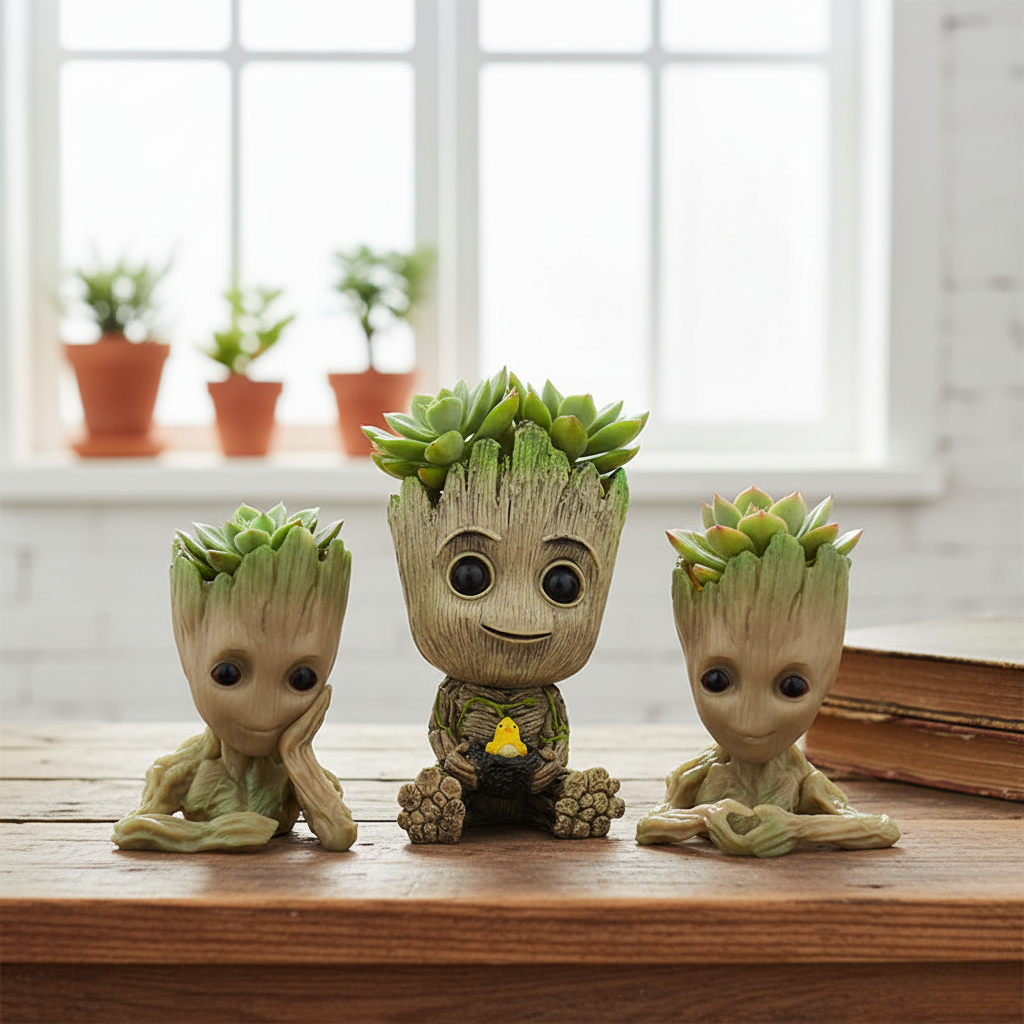 Home Decoration Crafts Miniature Model Office Desktop Display Cartoon Groot Figurines Handicrafts Decor Tree Man Ornament 5CM