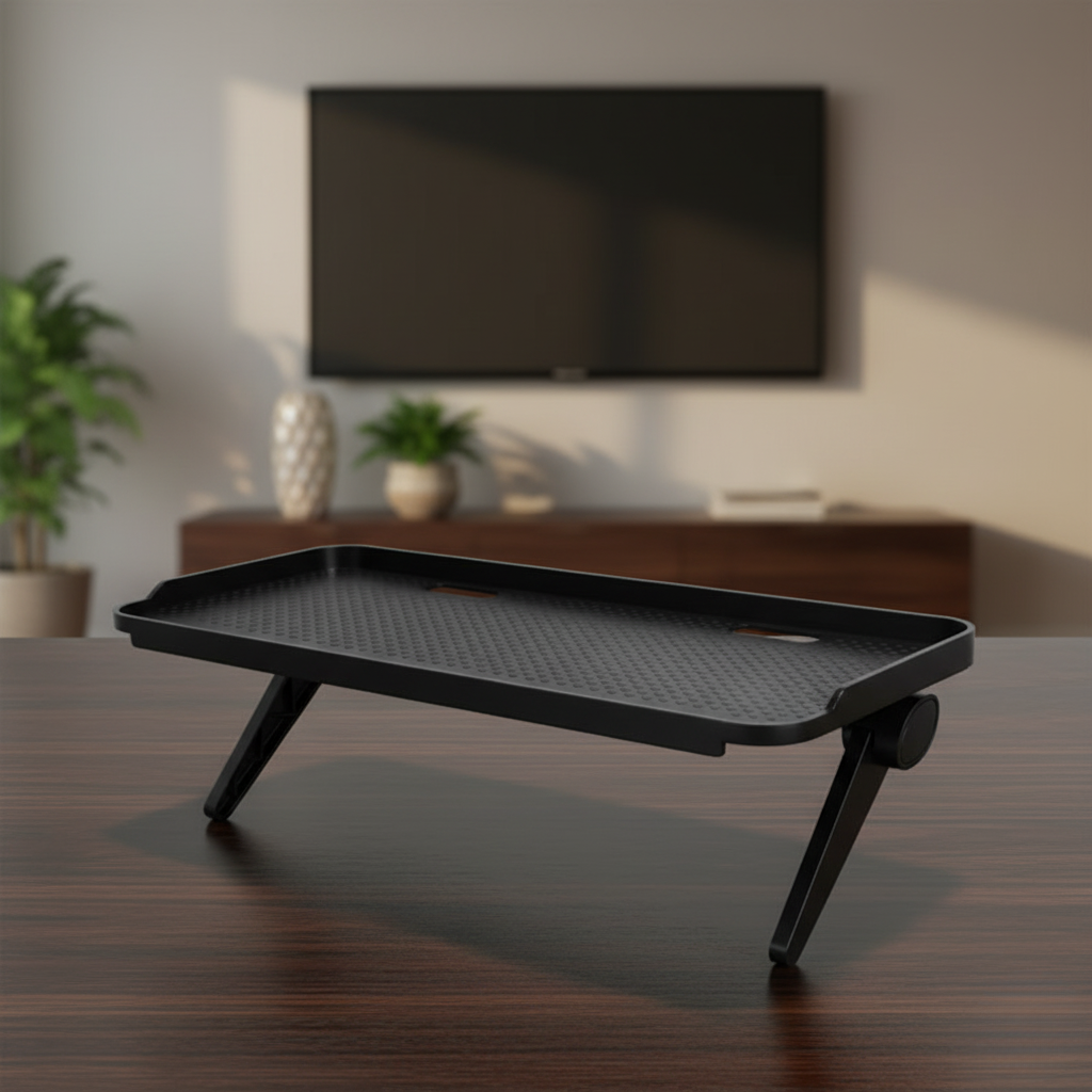 Adjustable TV Screen Top Shelf | Foldable Monitor Storage Rack – Smart Home Organizer